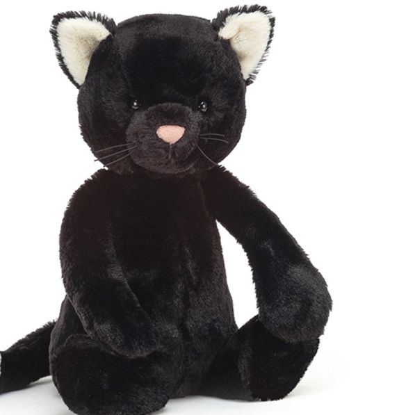 猫ぬいぐるみ ふわふわ黒猫ぬいぐるみ