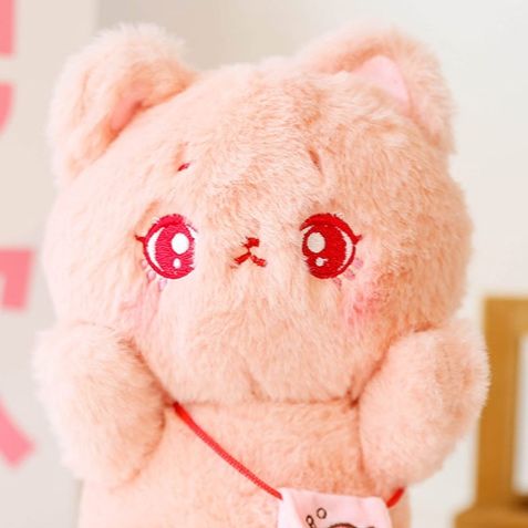 猫ぬいぐるみ ふわふわお座り子猫のかわいい癒しぬいぐるみ