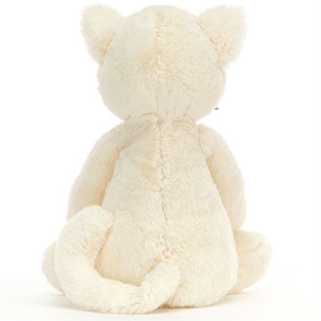 猫ぬいぐるみ ふわふわ微笑み白猫ぬいぐるみ