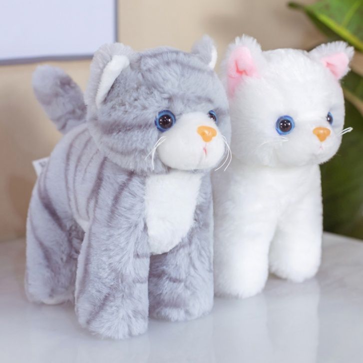 猫ぬいぐるみ ふわふわ縞模様の子猫ぬいぐるみ