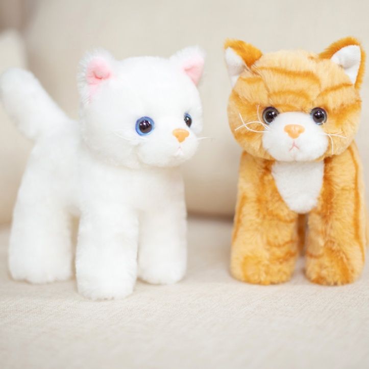 猫ぬいぐるみ ふわふわ縞模様の子猫ぬいぐるみ