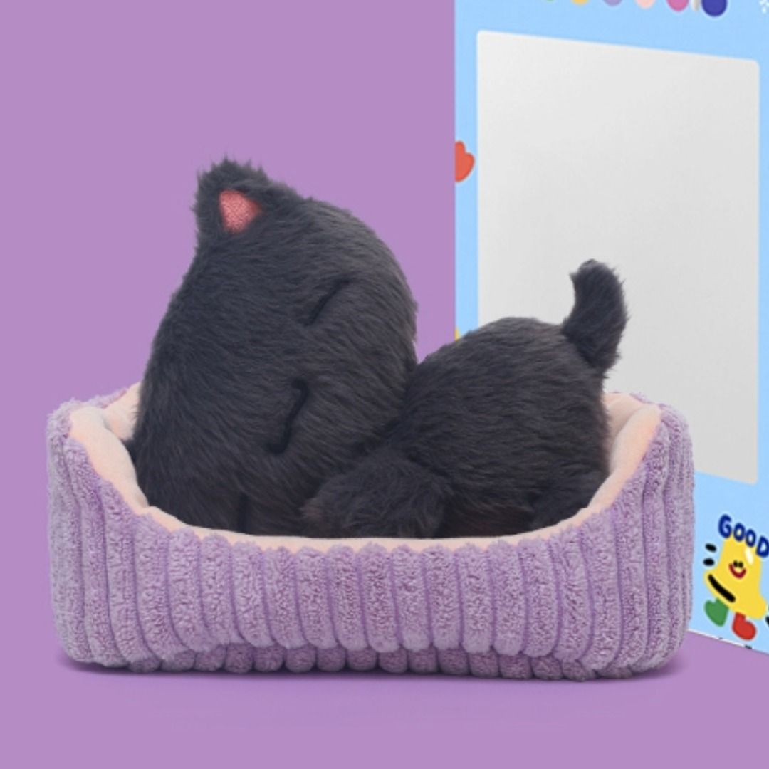 猫ぬいぐるみ 黒猫 おやすみ黒猫のぬくもりぬいぐるみ