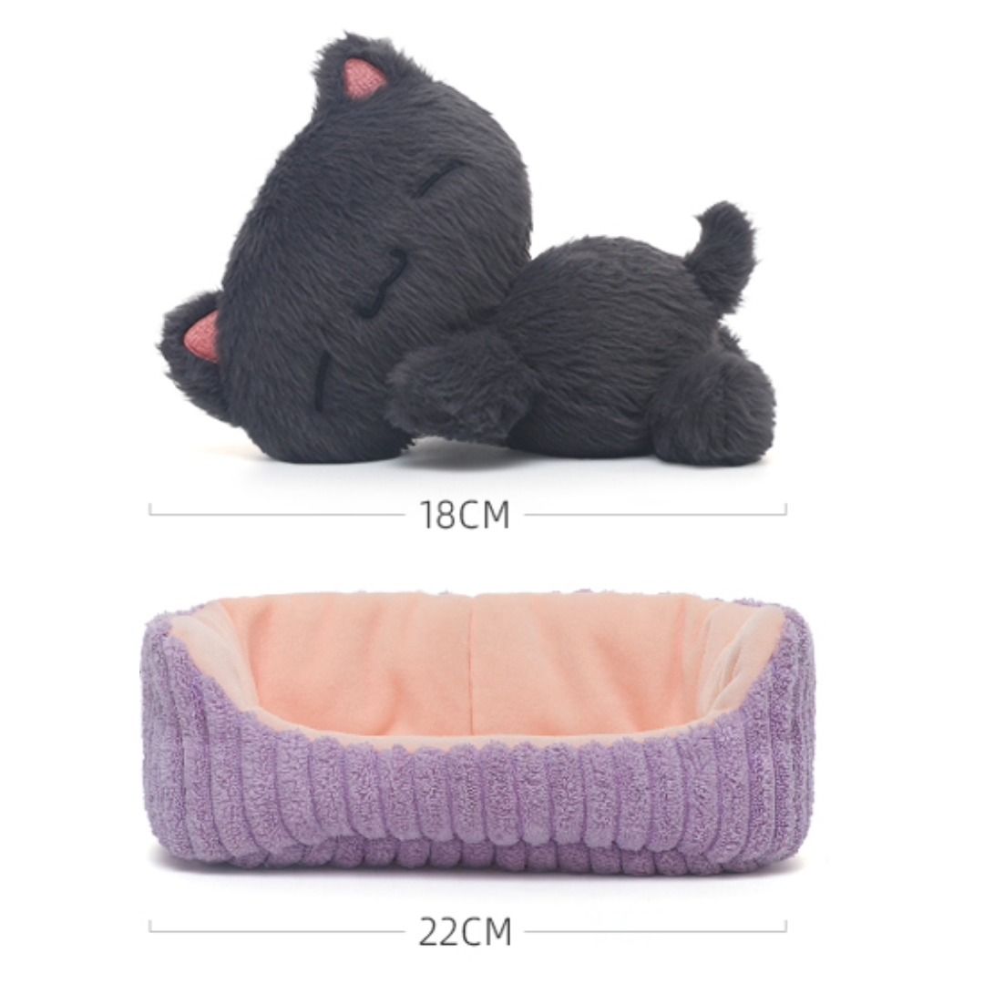 猫ぬいぐるみ 黒猫 おやすみ黒猫のぬくもりぬいぐるみ