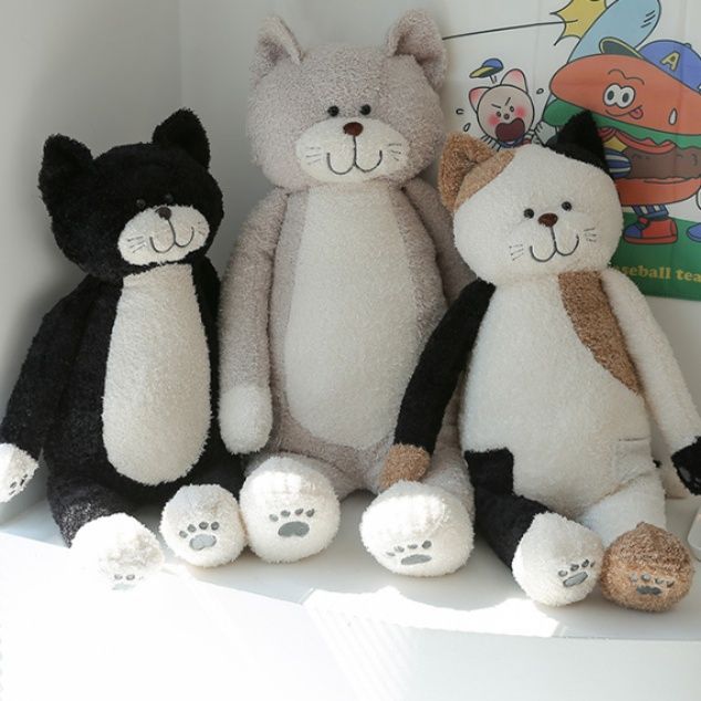 ふわもこ仲良し三毛猫のぬいぐるみ三兄弟