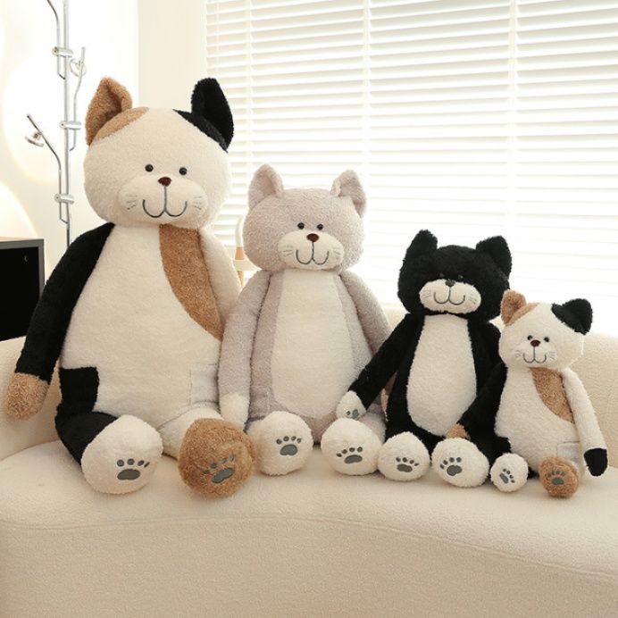 ふわもこ仲良し三毛猫のぬいぐるみ三兄弟