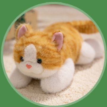 ころんと可愛い三毛猫のもちもちぬいぐるみ