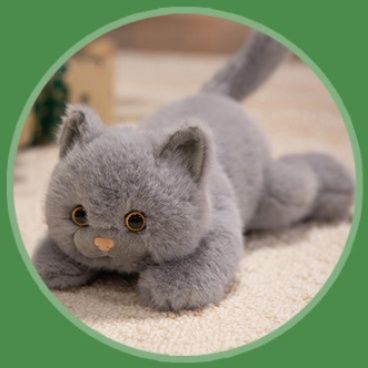 ころんと可愛い三毛猫のもちもちぬいぐるみ