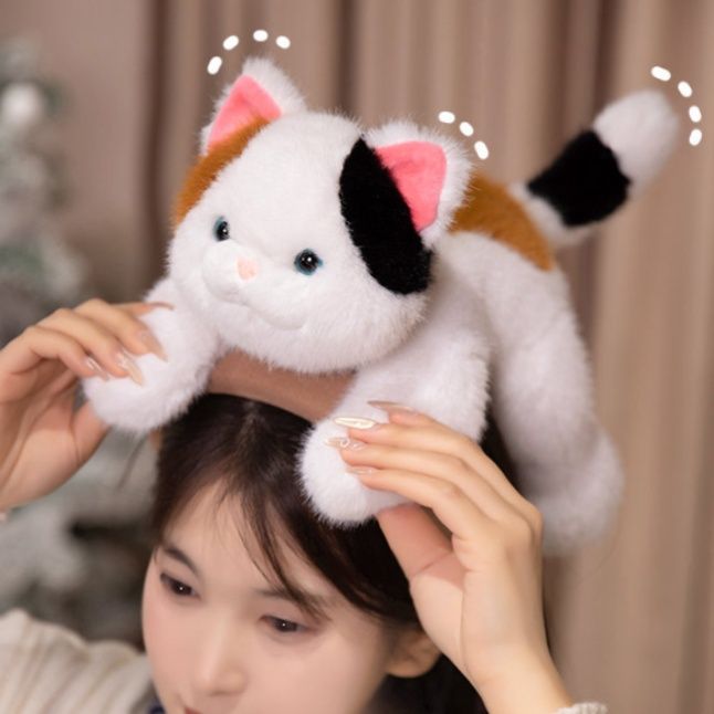 ころんと可愛い三毛猫のもちもちぬいぐるみ