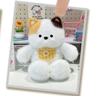 もちもち三毛猫の癒し系抱き枕ぬいぐるみ