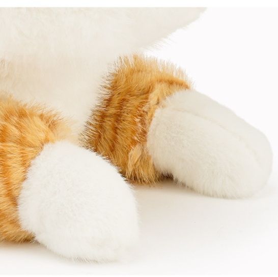 猫ぬいぐるみ まんまるお目々のおすわりトラ茶子猫ぬいぐるみ