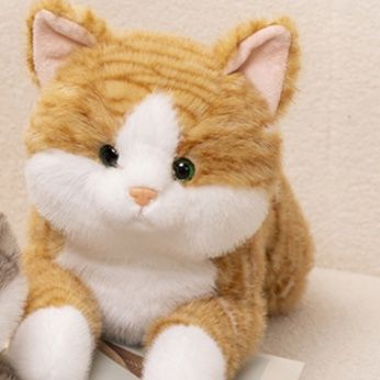 猫ぬいぐるみ トラ茶子猫のお座りぬいぐるみ