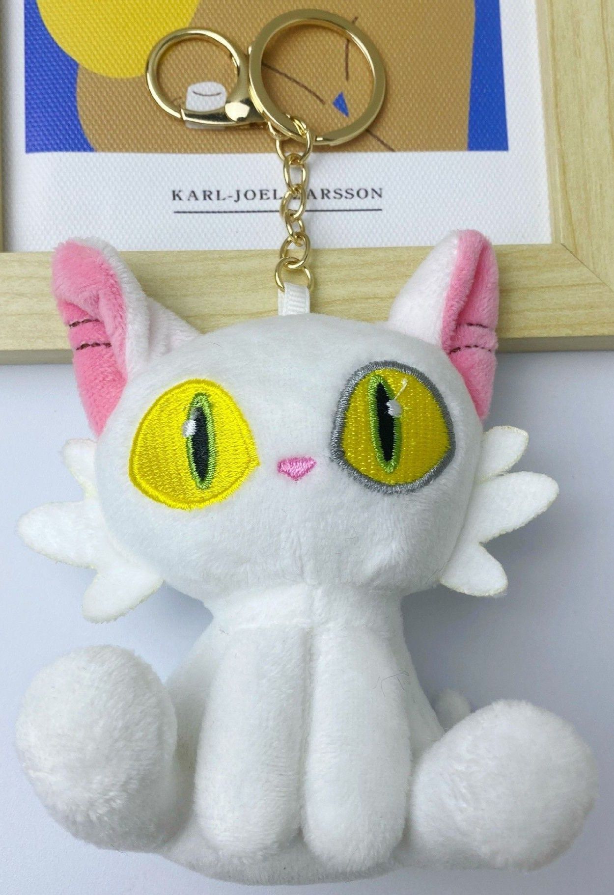 猫ぬいぐるみ 白猫のおすわりマスコット 白|猫ぬいぐるみ専門通販 Nyankomo