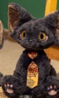 猫ぬいぐるみ小物付き黒猫