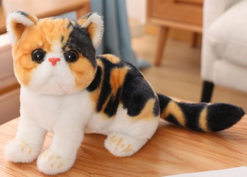 猫ぬいぐるみ ぷっくりほっぺの三毛猫ぬいぐるみ