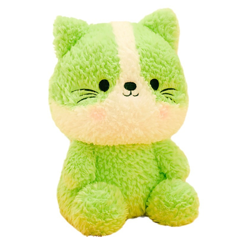 猫ぬいぐるみ もこもこ素材の癒し系おすわり白猫ぬいぐるみ