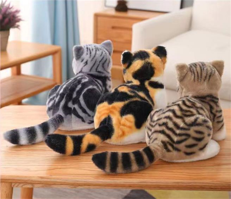 猫ぬいぐるみ グレー系かわいい猫抱き枕ぬいぐるみ子供癒し玩具