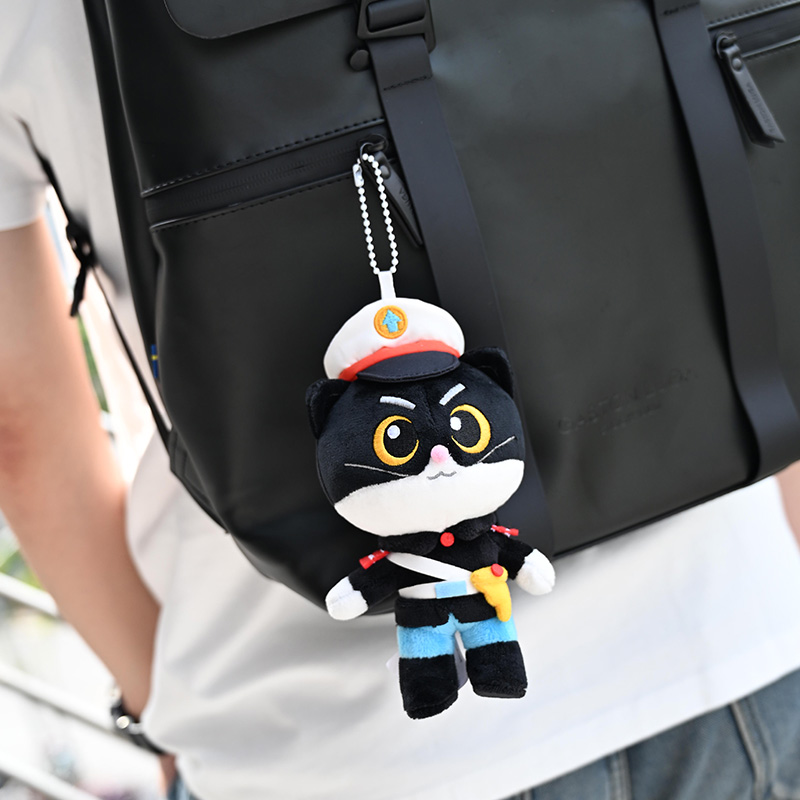 猫ぬいぐるみ 船長ねこのマスコットチャーム
