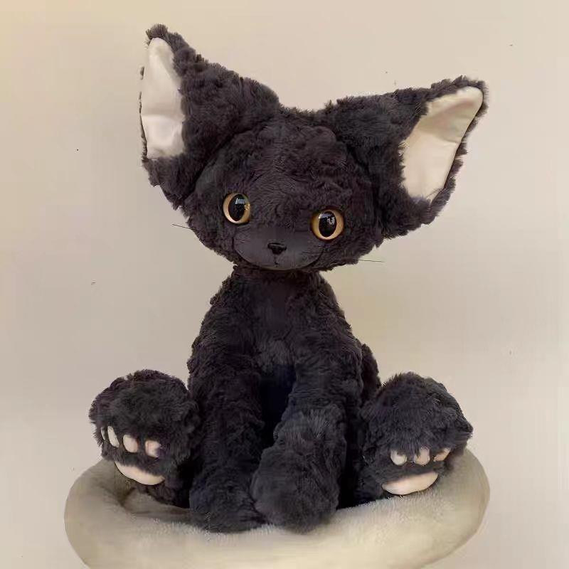 猫ぬいぐるみ もふもふ大きな耳の夜の友達