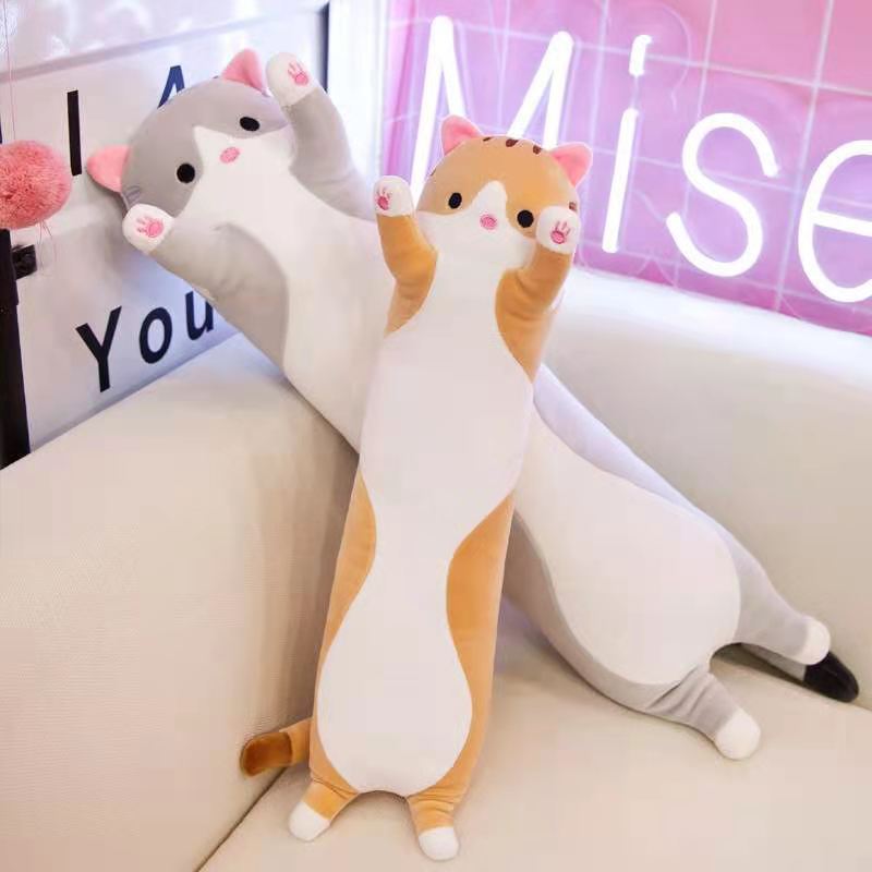 猫ぬいぐるみ ゆったり抱きつき猫クッション