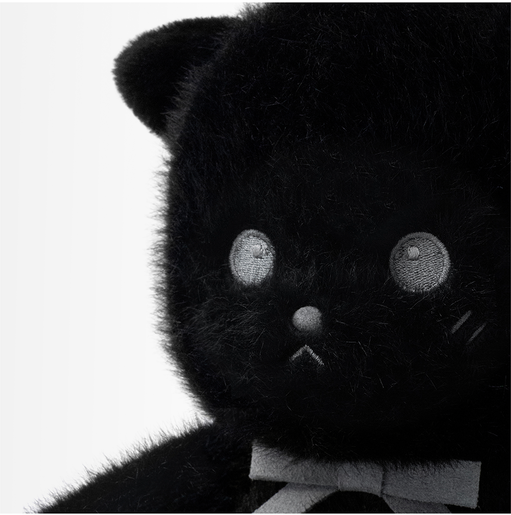 猫ぬいぐるみ おめかしリボン夜空のともだち