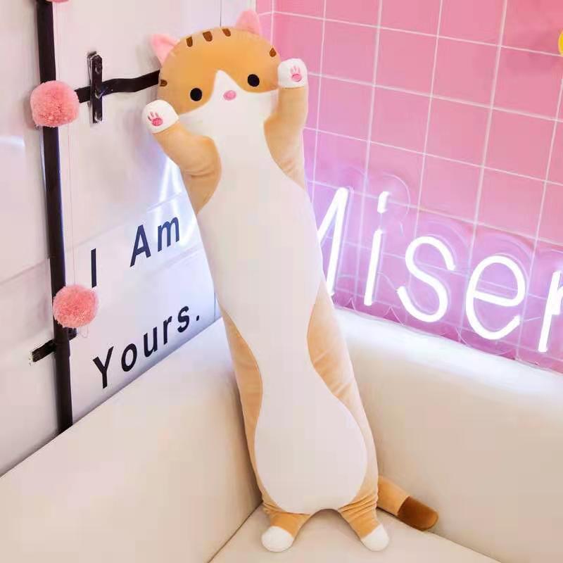 猫ぬいぐるみ ゆったり抱きつき猫クッション