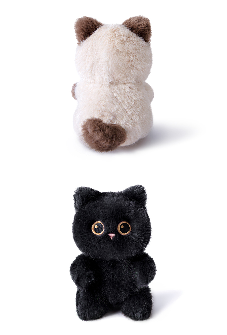 猫ぬいぐるみ もこもこ三毛猫のお座りぬいぐるみ