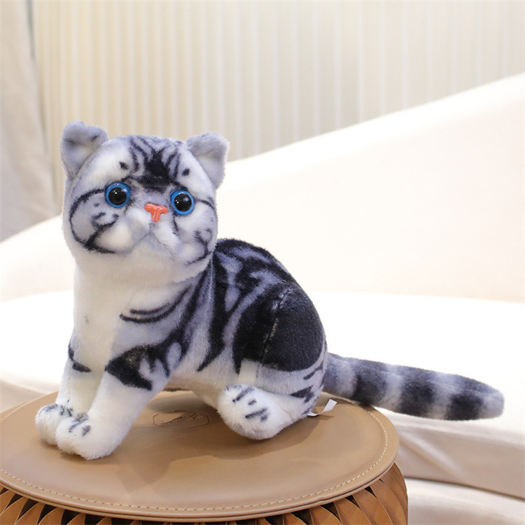 猫ぬいぐるみ グレー系かわいい猫抱き枕ぬいぐるみ子供癒し玩具