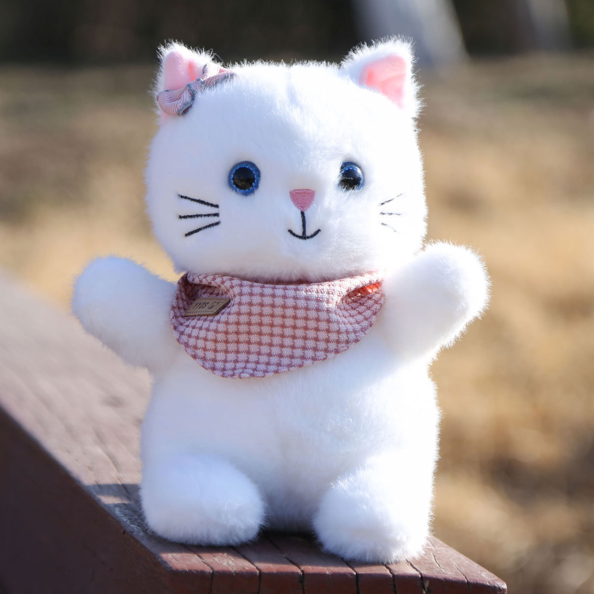 猫ぬいぐるみ 雪の妖精 ふわもふ子猫