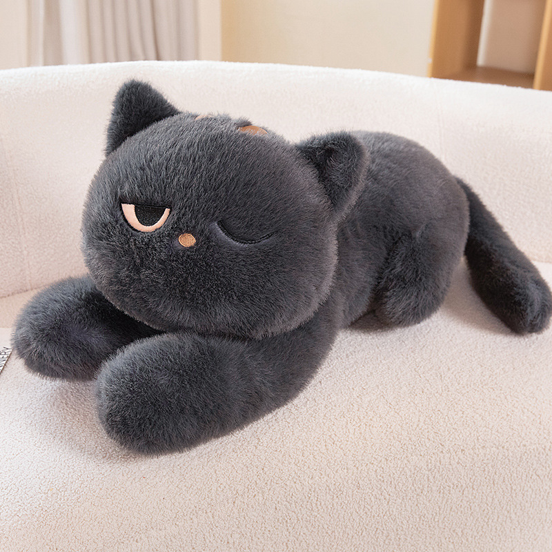 猫ぬいぐるみ つぶらな瞳の不機嫌な見張り番