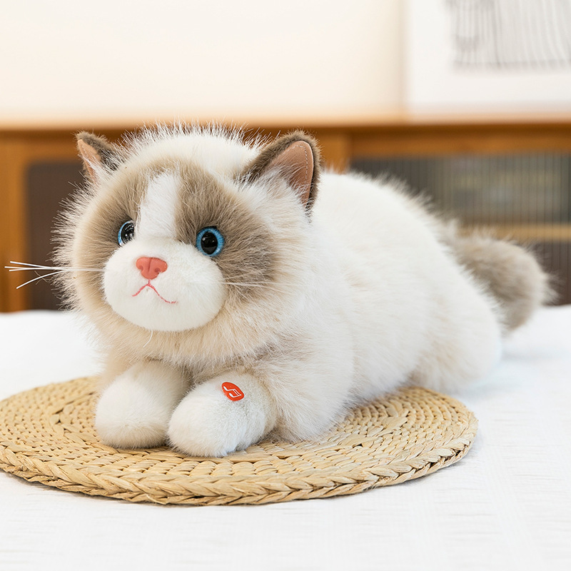 猫ぬいぐるみ 癒しの子猫 シャム風ぬいぐるみ