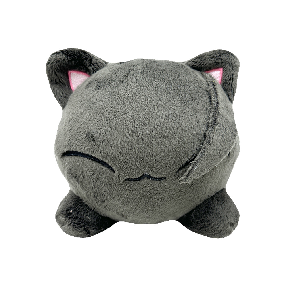 猫ぬいぐるみ まんまる笑顔の白猫ぬいぐるみ手のひらサイズ