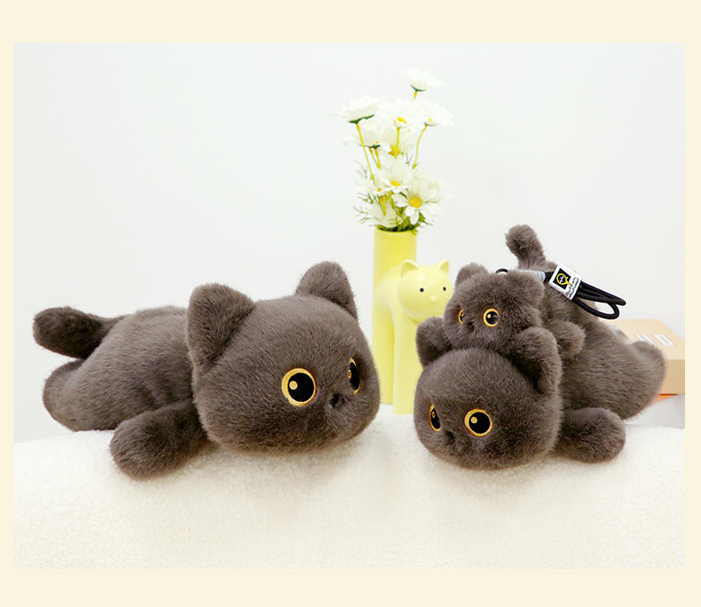 猫ぬいぐるみ まんまるおめめのもふもふ子猫