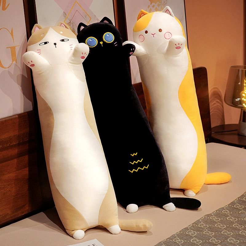 猫ぬいぐるみ おやすみ猫ちゃん添い寝クッション