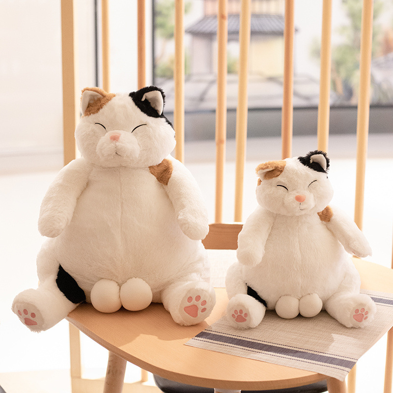 猫ぬいぐるみ ふわふわ三毛猫ぬいぐるみ おすわり