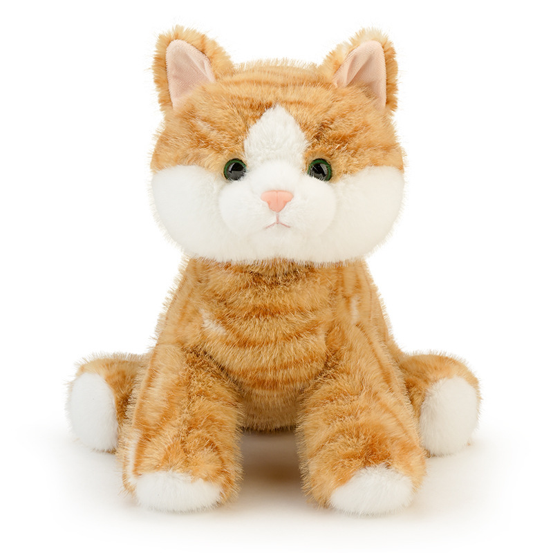 猫ぬいぐるみ トラ茶猫ぬいぐるみ ふわふわ座りねこ