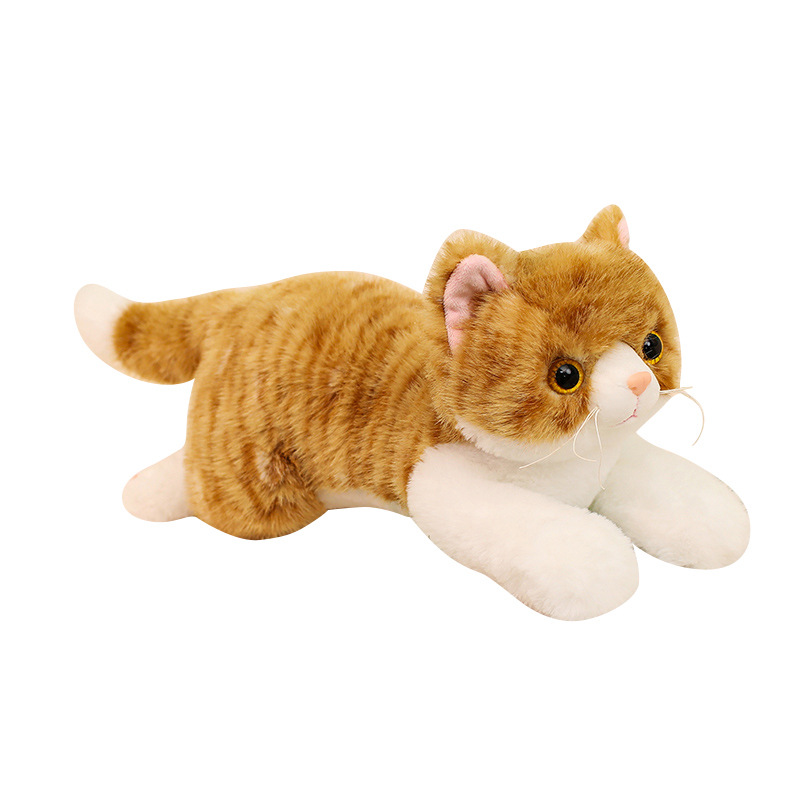 猫ぬいぐるみ リアルな猫ぬいぐるみ うつ伏せポーズ