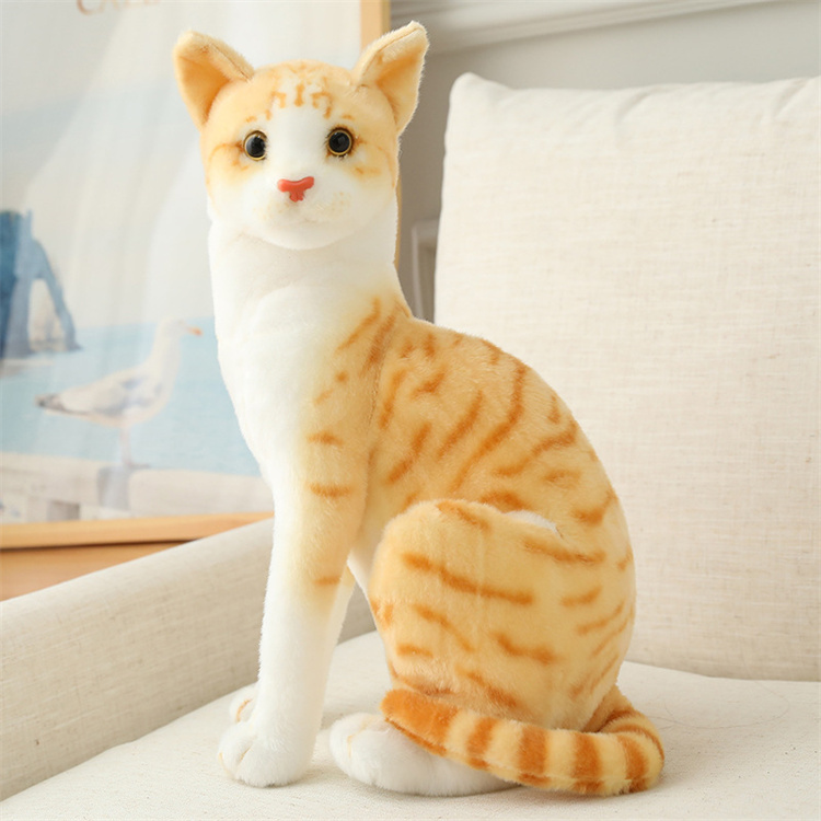 茶色トラ猫ぬいぐるみ 可愛い橘猫 誕生日プレゼント