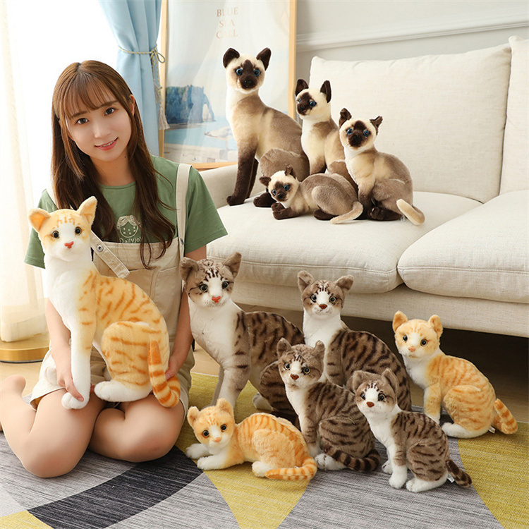 茶色トラ猫ぬいぐるみ 可愛い橘猫 誕生日プレゼント