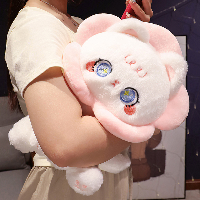 猫ぬいぐるみ お花まとう夢見るにゃんこ