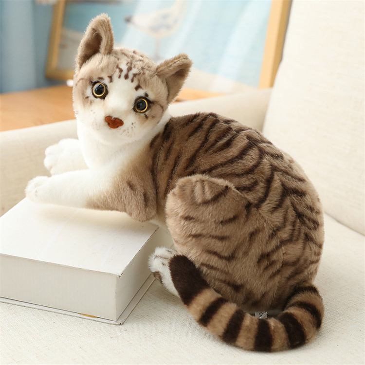 茶色トラ猫ぬいぐるみ 可愛い橘猫 誕生日プレゼント
