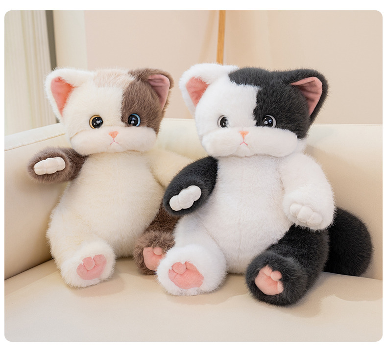 猫ぬいぐるみ ふわもち二色ネコちゃん