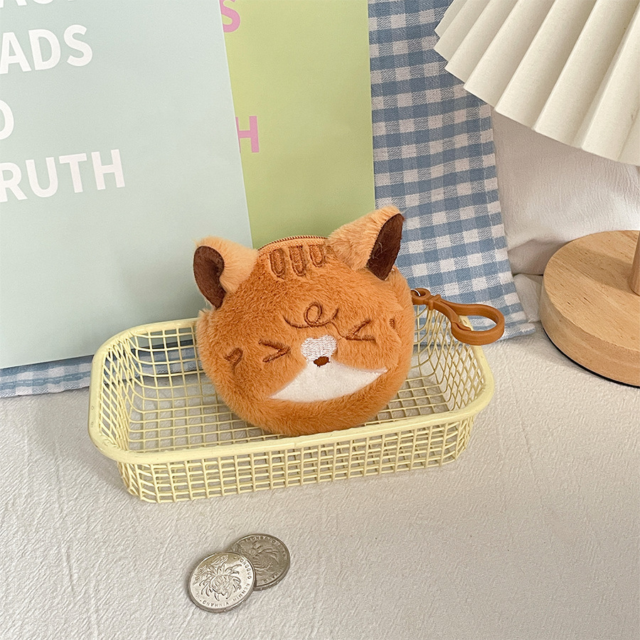猫ぬいぐるみ まんまるおめめのミニポーチ