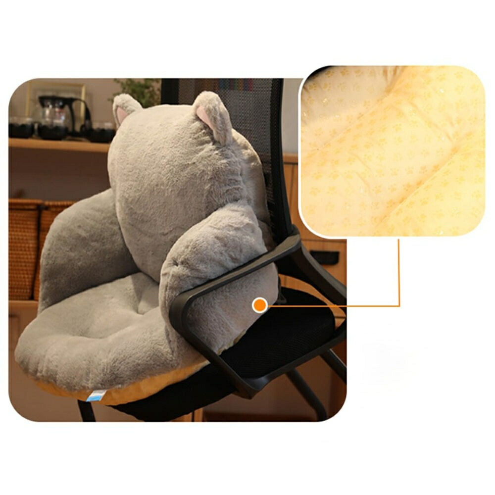 猫ぬいぐるみ グレー猫ちゃん座椅子クッション抱き枕ぬいぐるみ