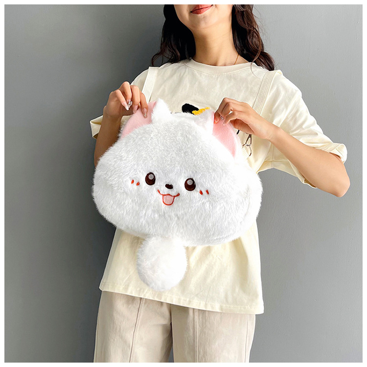 猫ぬいぐるみ もちもち笑顔のにゃんこクッション