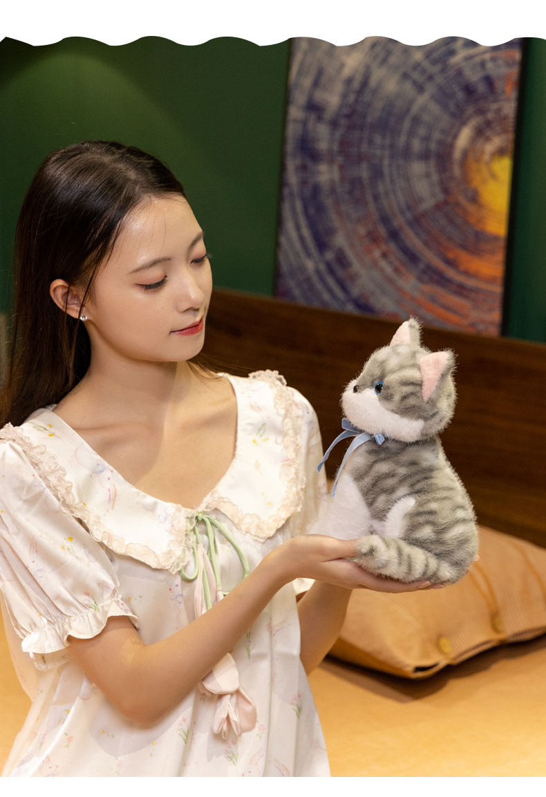 猫ぬいぐるみ ミックス耳のふわもふ子ねこ