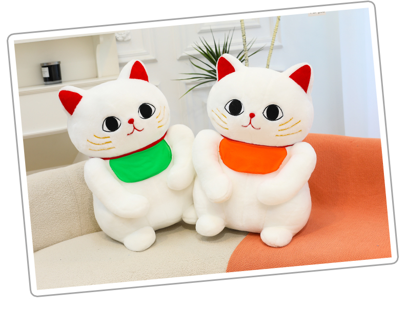 猫ぬいぐるみ まねき福招き もちもち招き猫