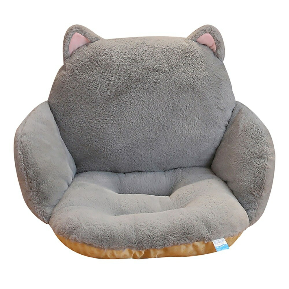 猫ぬいぐるみ グレー猫ちゃん座椅子クッション抱き枕ぬいぐるみ