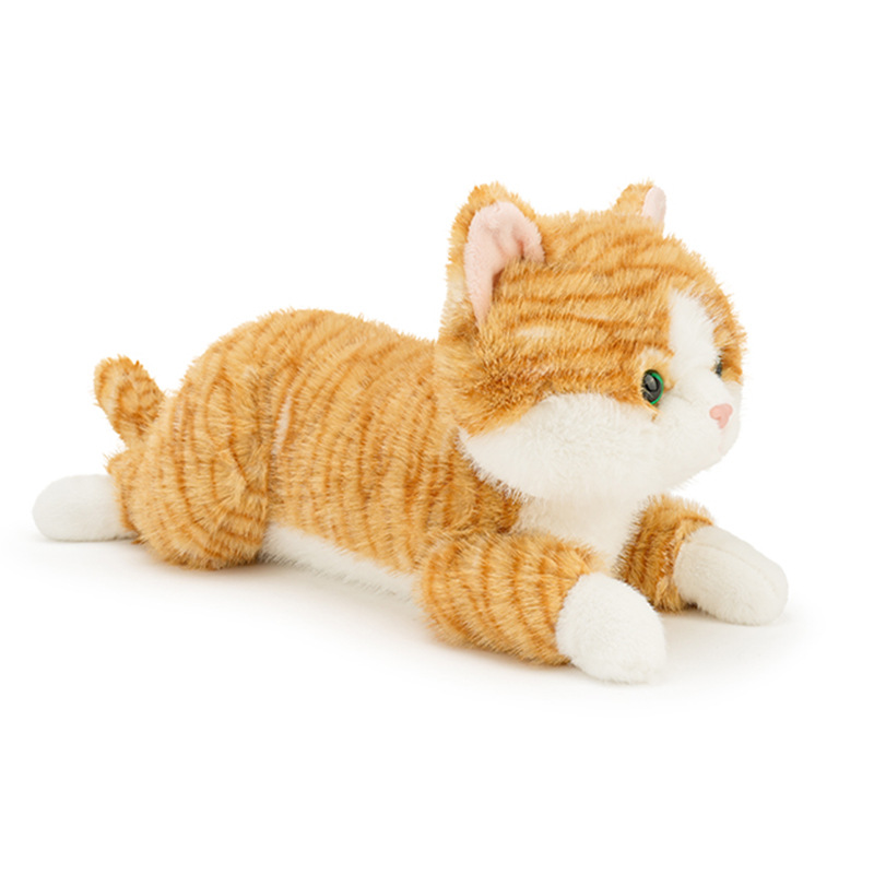 猫ぬいぐるみ 愛らしい瞳のおすわり子猫ぬいぐるみ