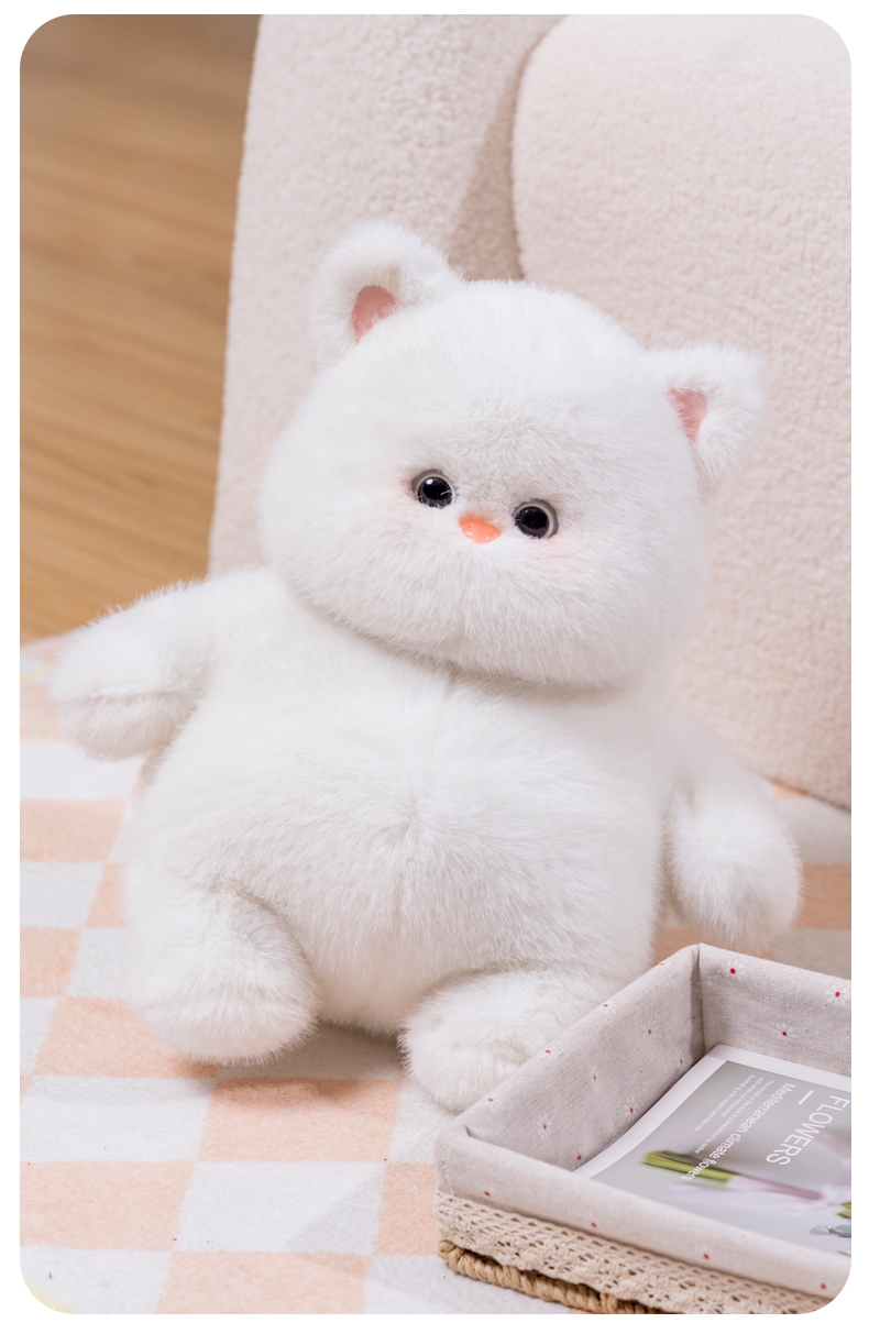 猫ぬいぐるみ ふわもち雪ねこ