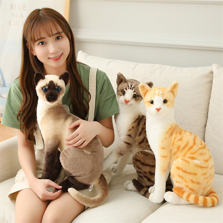 茶色トラ猫ぬいぐるみ 可愛い橘猫 誕生日プレゼント